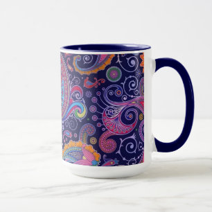 Mug Paisley rose violet