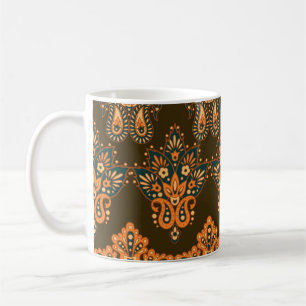 Mug Paisley Textile Asiatique : Floral Vintage Illustr