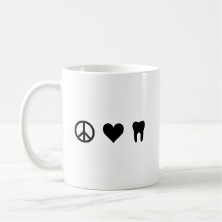 Mug Paix, amour, art dentaire