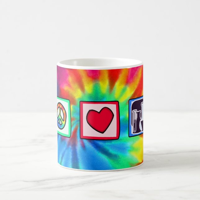 Mug Paix, amour, chimie (Centre)