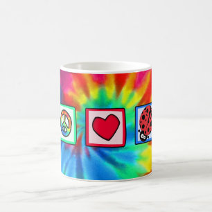 Mug Paix, amour, coccinelles