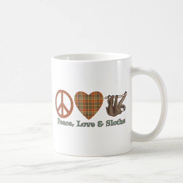 Mug Paix, amour et fentes (Droite)