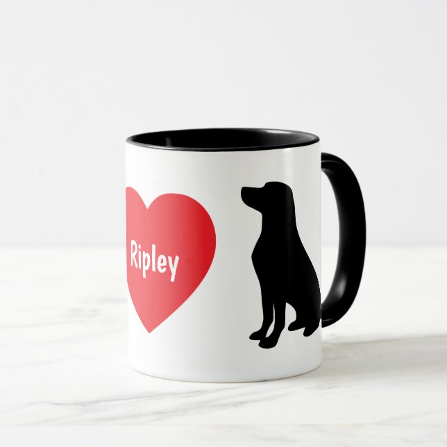 Mug Paix, amour et laboratoires personnalisés (Devant droit)
