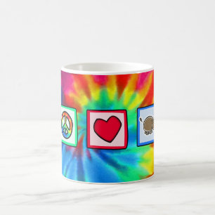 Mug Paix, amour, hippopotames