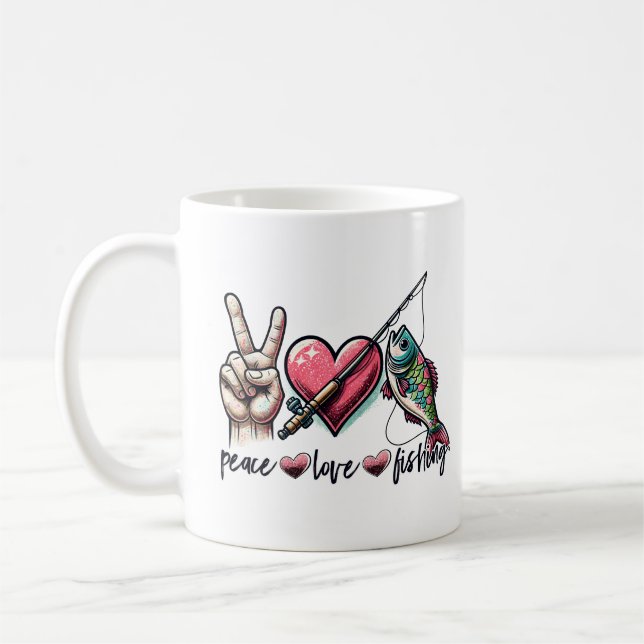 Mug Paix amour pêche (Gauche)
