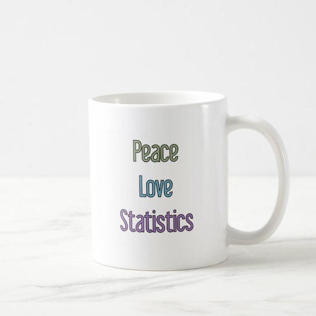 Mug Paix, amour, statistiques (Droite)