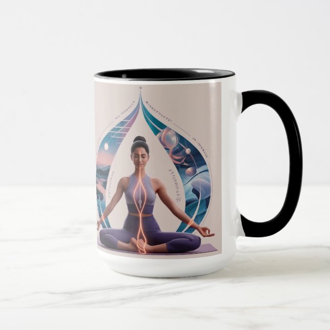Mug Paix, Amour, Yoga" (Droite)