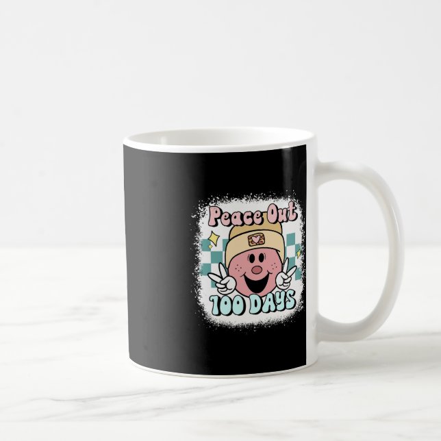 Mug Paix blanchie 100 jours de sourire scolaire Visage (Droite)