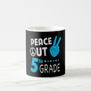 Mug Paix dehors 5e année Dernier jour d'école Élève
