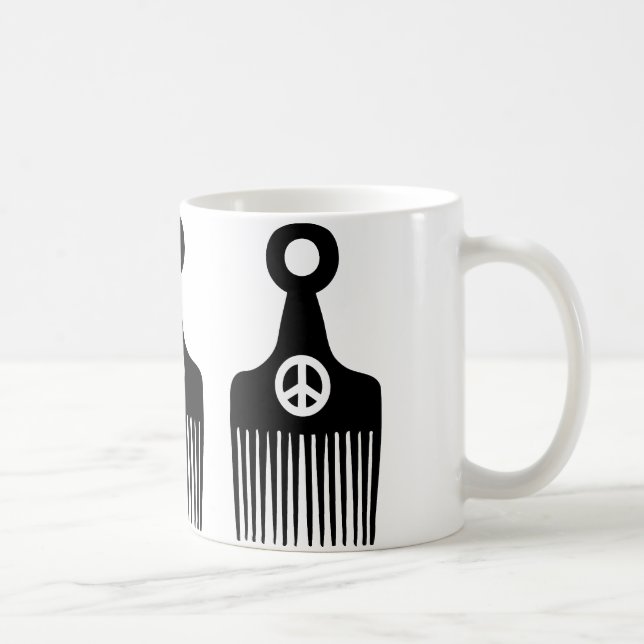 Mug Paix des cheveux afro (Droite)