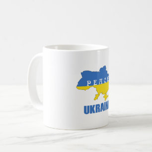 Mug Paix en Ukraine - Soutenez la paix et l'amour 