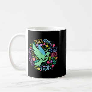 Mug Paix Espoir Amour Paix Oiseau Monde Groovy Hippie