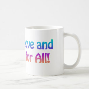 Mug Paix et amour et soins de santé pour tous