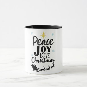 Mug Paix Joie Amour Noël Traîneau de Père Noël Moder
