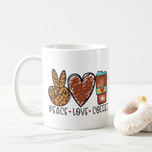 Mug Paix moderne, Amour, Café