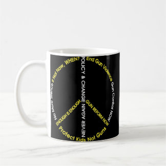Mug Paix Signal Assez Fin Arme À Feu Violence Sensibil