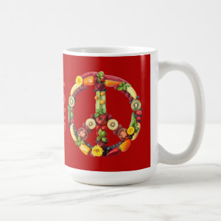 Mug Paix végétalienne et amour