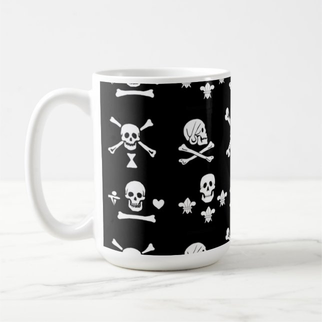 MUG PÂLE DE PIRATES NOIRES, OBJETS TRAVERSÉS, ÉPINES (Gauche)