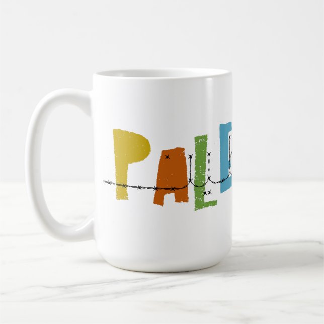 Mug PALESTINE Nom arabe Coloré  (Gauche)