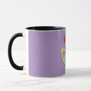 Mug Palette d'artiste avec pinceau