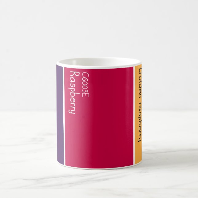 Mug Palette de peinture de framboise Échantillons de p (Centre)