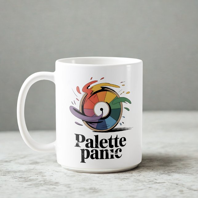 Mug Palette Panic | Blague sur la vie de designer  (Créateur téléchargé)
