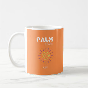 Mug Palm Beach, Art Voyage, Preppy, Orange