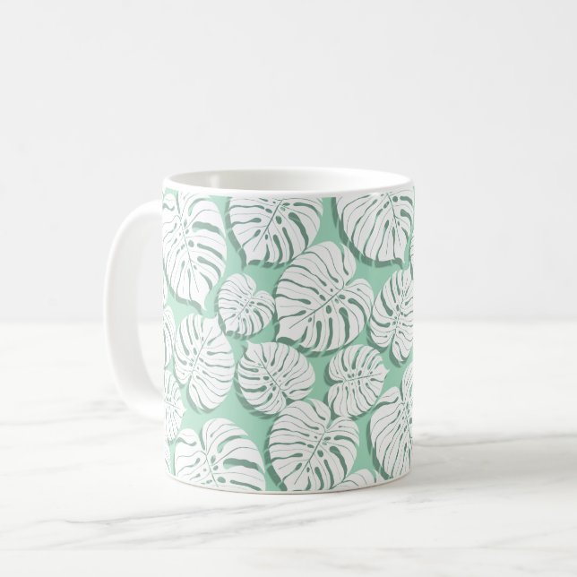 Mug Palm monstère sans couture motif 3 (Devant gauche)