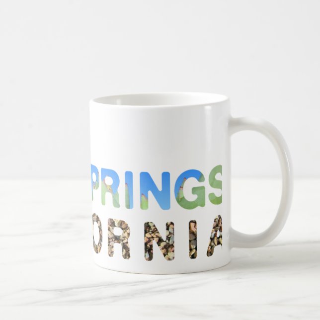 Mug Palm Springs bleu et vert (Droite)