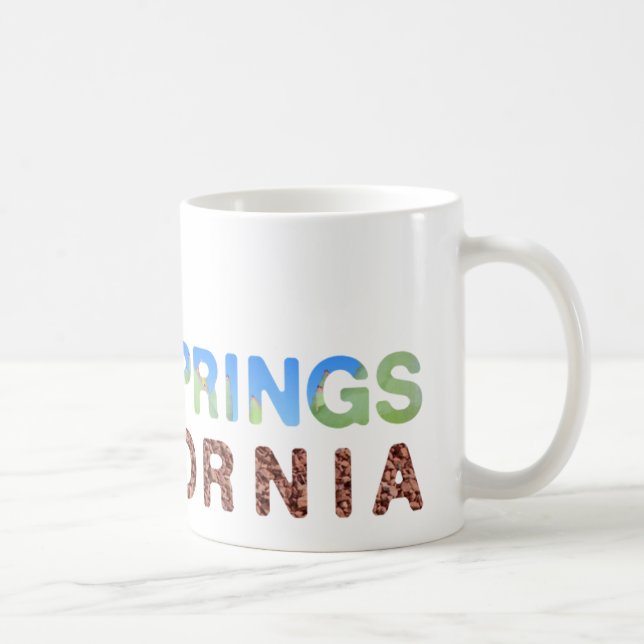 Mug Palm Springs bleu et vert (Droite)