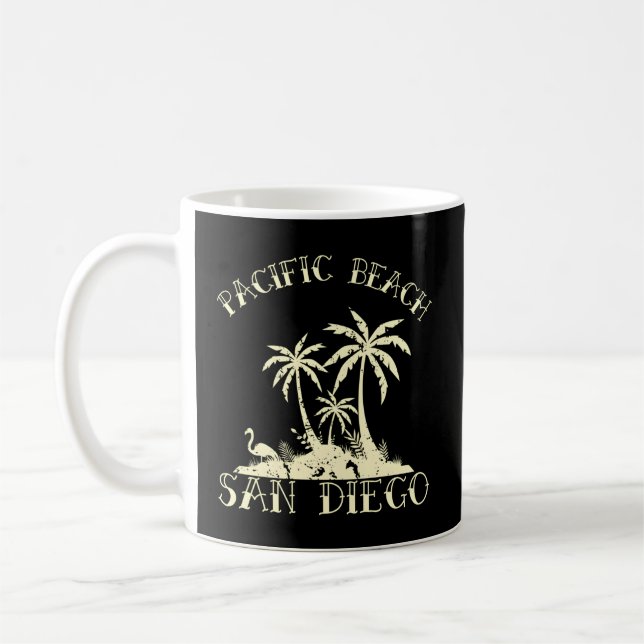 Mug Palm Tree Island Pacific Beach San Diego (Gauche)