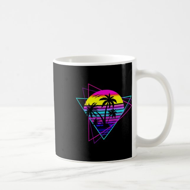 Mug Palm Tree Rétro Palm Tree 80s 80s Vaca d'été des a (Droite)