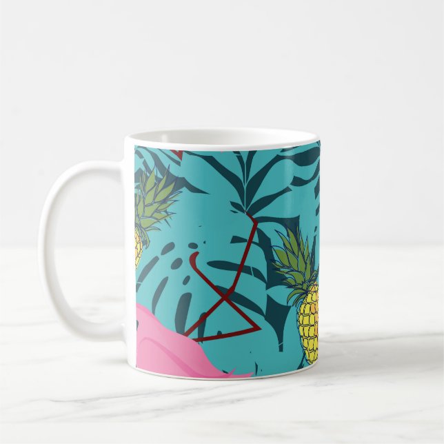 Mug Palme de Flamants roses roses : Exotic Hawaii (Gauche)