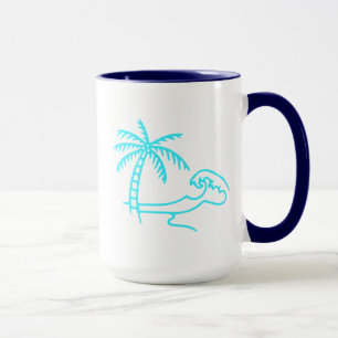 Mug Palme tropicale et vague