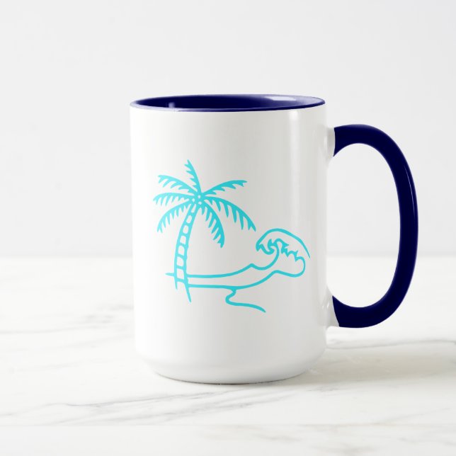 Mug Palme tropicale et vague (Droite)