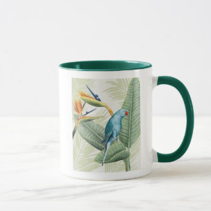 Mug Palmettes avec l'oiseau bleu