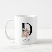 Palmetto rose Floral Feuille Aquarelle Monogramme