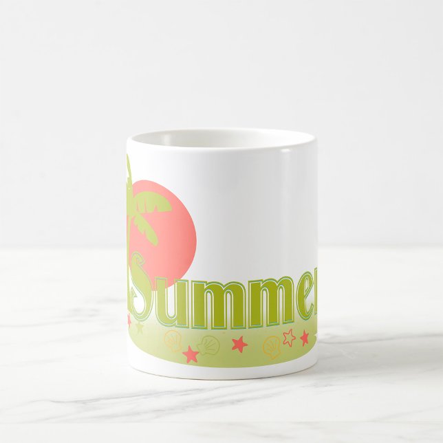 Mug Palmier d'été avec soleil et plage (Créateur téléchargé)