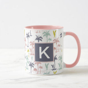 Mug Palmier en pastel par le motif de plage