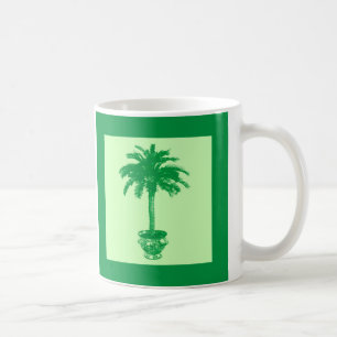 Mug Palmier pointillé - émeraude et vert clair