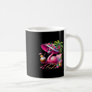 Mug Palmier Rose Flamant Rose Plage Tropicale Été Vaca