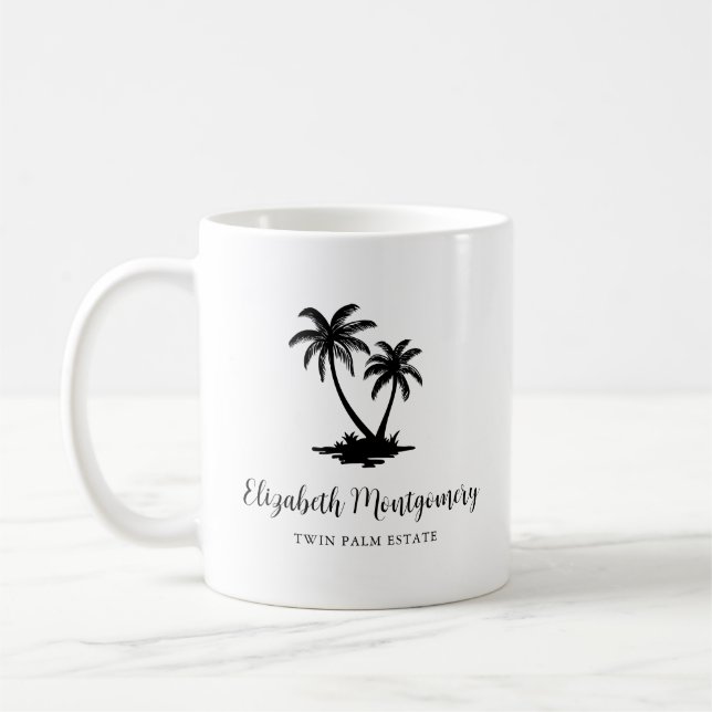 Mug Palmier Tropical Personnalisé (Gauche)