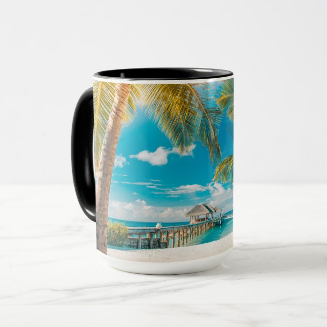 Mug Palmiers au coucher du soleil (Devant gauche)
