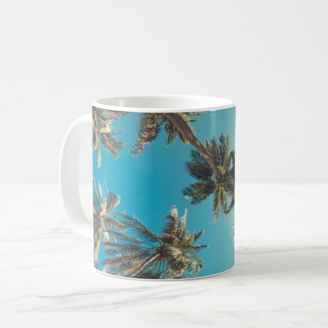 Mug Palmiers au cru tropical de plage (Devant gauche)