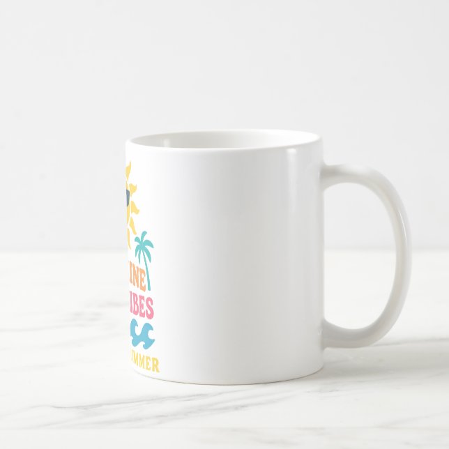 Mug Palmiers & Positivité - Humeur Rétro été (Droite)