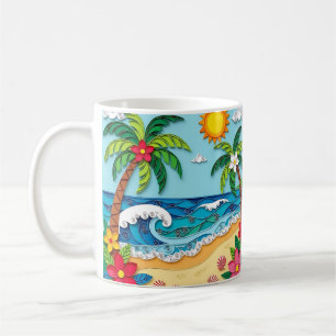 Mug Palmiers sur la Plage 