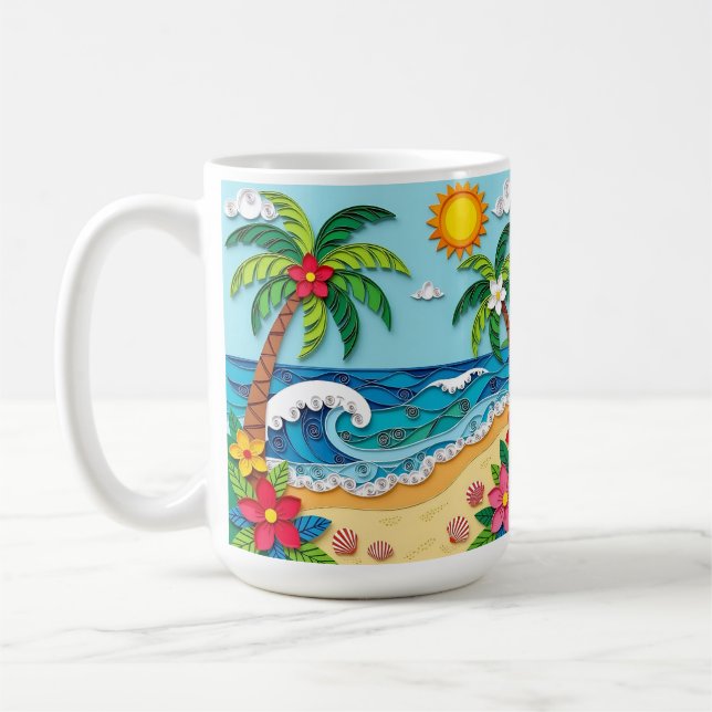Mug Palmiers sur la plage  (Gauche)