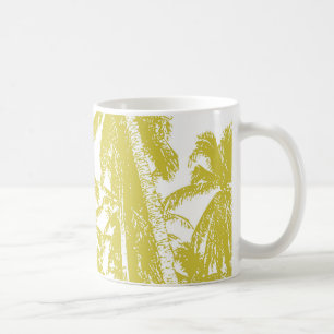 Mug Palmiers tropicaux. Motif à feuilles posterisées..
