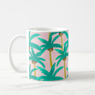Mug Palmiers tropicaux : Motif d'été d'aquarelle