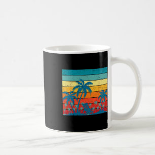 Mug Palmiers Tropicaux Rétro Et Plage De Coucher De So